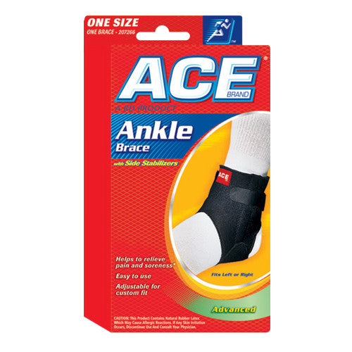 Ace Ankle Brace With Side Stabilizers One Size, Universal, Model No : 207266 - 1 Ea